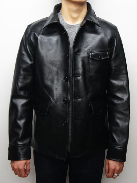 画像13: 【PointUp10%11/10迄】Y'2 LEATHER(ワイツーレザー)ANILINE HORSE SHIRT JACKET(アニリンホースシャツジャケット)/Black(ブラック) (13)