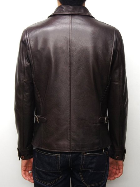 画像14: Y'2 LEATHER（ワイツーレザー）STEER OIL SINGLE RIDERS（ステアオイル 襟付きシングルライダース）/Brown（ブラウン） (14)