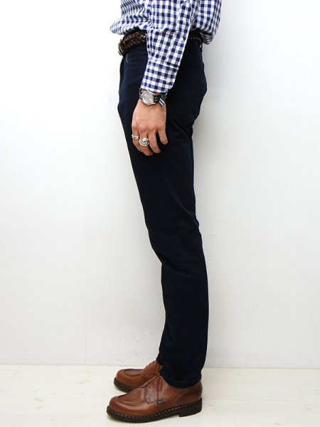 画像9: F.O.B FACTORY(エフオービーファクトリー)PIQUE 5POCKET PANTS(ピケ5ポケットパンツ)"Highcount Pique" / Navy(ネイビー)【裾上げ無料】 (9)