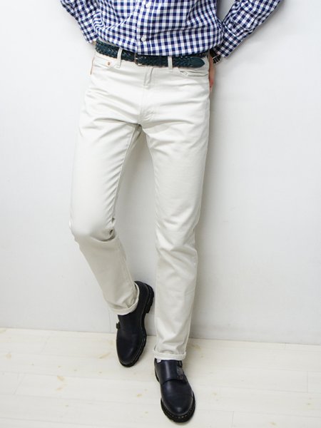 画像13: F.O.B FACTORY(エフオービーファクトリー)PIQUE 5POCKET PANTS(ピケ5ポケットパンツ)"Highcount Pique" / Ivory(アイボリー)【裾上げ無料】 (13)