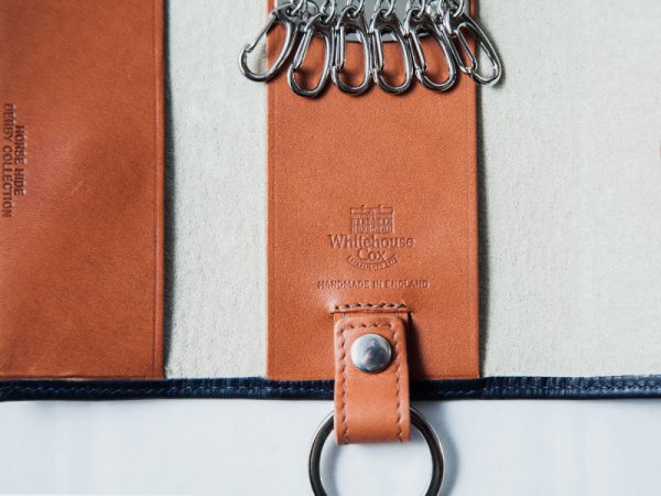 画像5: Whitehouse Cox(ホワイトハウスコックス)S9692 Key Case With Ring(キーケース)/Navy×Tan(ネイビー×タン) (5)