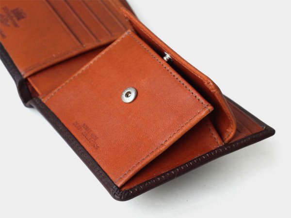 画像5: Whitehouse Cox(ホワイトハウスコックス)S7532 Coin Wallet(2つ折りウォレット)/Brown×Tan(ブラウン×タン) (5)