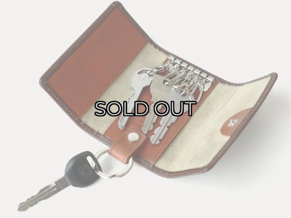 画像6: Whitehouse Cox（ホワイトハウスコックス）S9692 Key Case With Ring（キーケース）/Brown×Tan（ブラウン×タン） (6)