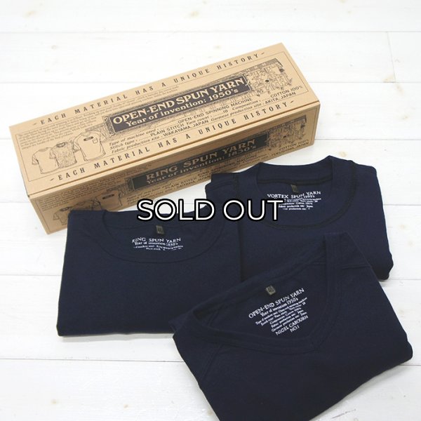 画像1: Nigel Cabourn（ナイジェル・ケーボン）3-PACK GYM TEES（3パックジムTシャツ）/Dk.Navy（ダークネイビー） (1)