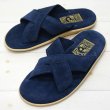 画像1: ISLAND SLIPPER（アイランドスリッパ）PT223 スエードレザーサンダル/Navy（ネイビー） (1)