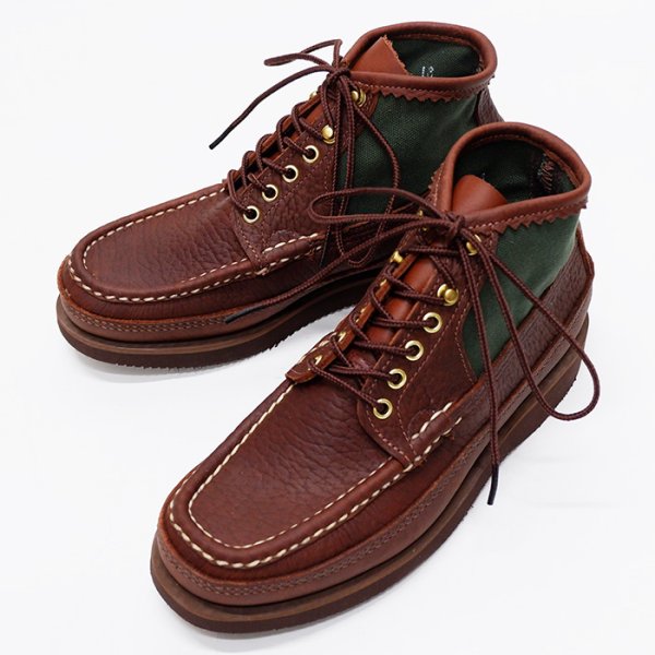 画像1: Russell Moccasin（ラッセルモカシン）Short P.H. 4"（ショートPH）/Brown×Olive（ブラウン×オリーブ）※サイズUS9.0（27.0〜27.5cm）のみ (1)