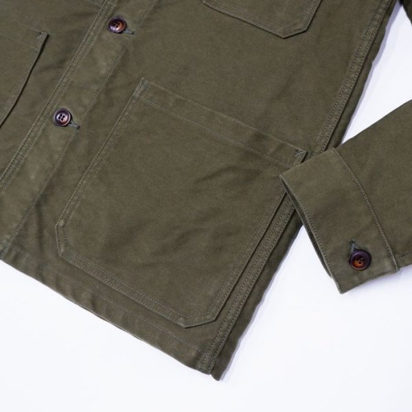 画像4: F.O.B FACTORY(エフオービーファクトリー)FRENCH MOLESKIN JACKET(フレンチモールスキンジャケット)"Heavy Moleskin" / Olive(オリーブ) (4)