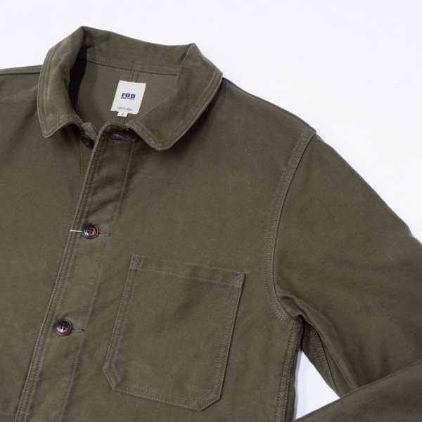 画像3: F.O.B FACTORY(エフオービーファクトリー)FRENCH MOLESKIN JACKET(フレンチモールスキンジャケット)"Heavy Moleskin" / Olive(オリーブ) (3)