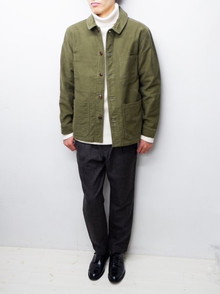 画像10: F.O.B FACTORY(エフオービーファクトリー)FRENCH MOLESKIN JACKET(フレンチモールスキンジャケット)"Heavy Moleskin" / Olive(オリーブ) (10)
