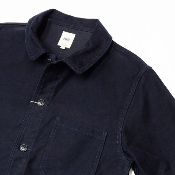 画像3: F.O.B FACTORY（エフオービーファクトリー）FRENCH MOLESKIN JACKET（フレンチモールスキンジャケット）"Heavy Moleskin" / Navy（ネイビー） (3)