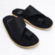 画像3: ISLAND SLIPPER（アイランドスリッパ）PTS704BH ブルハイドレザーサンダル/Black×Black（ブラック×ブラック） (3)