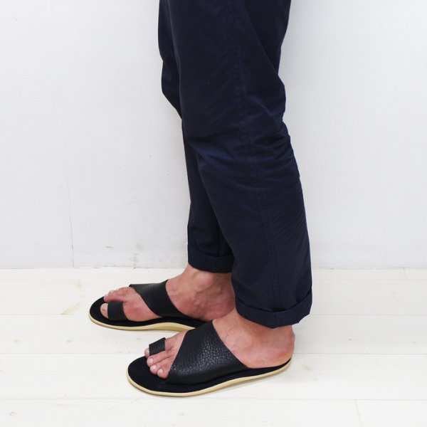 画像7: ＜40%OFF＞SLAND SLIPPER（アイランドスリッパ）PTS704BH（ブルハイドレザーサンダル）/ Black×Black（ブラック×ブラック） (7)