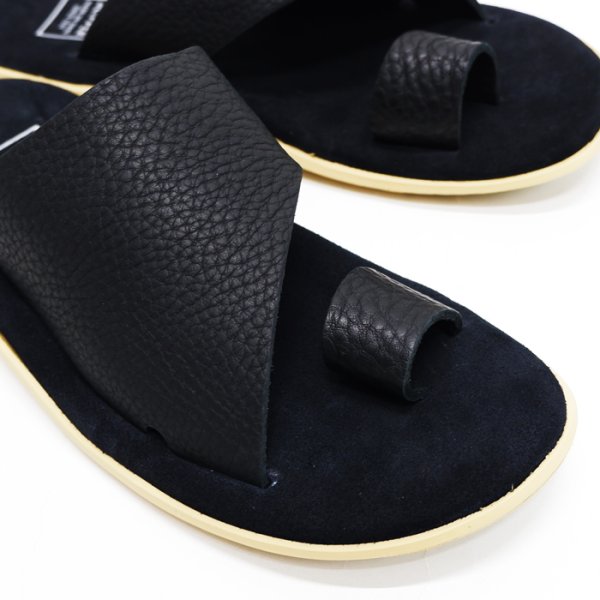 画像6: ＜40%OFF＞SLAND SLIPPER（アイランドスリッパ）PTS704BH（ブルハイドレザーサンダル）/ Black×Black（ブラック×ブラック） (6)
