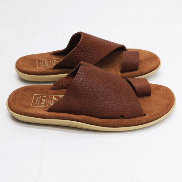 画像4: ＜40%OFF＞ISLAND SLIPPER（アイランドスリッパ）PTS704BH（ブハイドレザーサンダル）/ Peanut×Tobacco（ピーナッツ×タバコ）※US:8（約28cm）のみ (4)