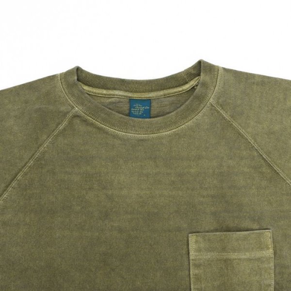 画像3: Good On(グッドオン)Short Sleeve Heavy Raglan Pocket Tee(ショートスリーブヘビーラグランポケットTシャツ)"Pigment Dye" / Sage(セージ) (3)
