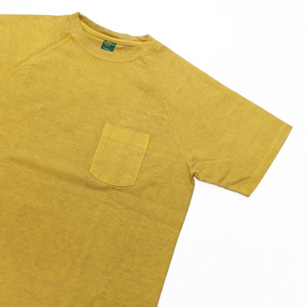 画像4: Good On(グッドオン)Short Sleeve Heavy Raglan Pocket Tee(ショートスリーブヘビーラグランポケットTシャツ)"Pigment Dye" / Banana(バナナ) (4)