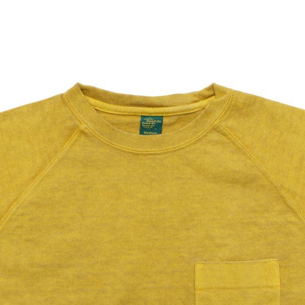画像3: Good On(グッドオン)Short Sleeve Heavy Raglan Pocket Tee(ショートスリーブヘビーラグランポケットTシャツ)"Pigment Dye" / Banana(バナナ) (3)