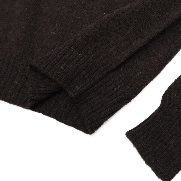 画像5: INVERALLAN（インバーアラン）Crew Neck Saddle Shoulder Sweater（クルーネックサドルショルダーセーター）"Voe True Shetland" / Black（ブラック） (5)