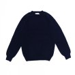 画像1: INVERALLAN（インバーアラン）Crew Neck Saddle Shoulder Sweater（クルーネックサドルショルダーセーター）Supersoft Shetland/New Navy（ニューネイビー） (1)