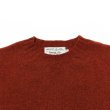 画像3: INVERALLAN（インバーアラン）Crew Neck Saddle Shoulder Sweater（クルーネックサドルショルダーセーター）Supersoft Shetland/Blaze（ダークレッド） (3)