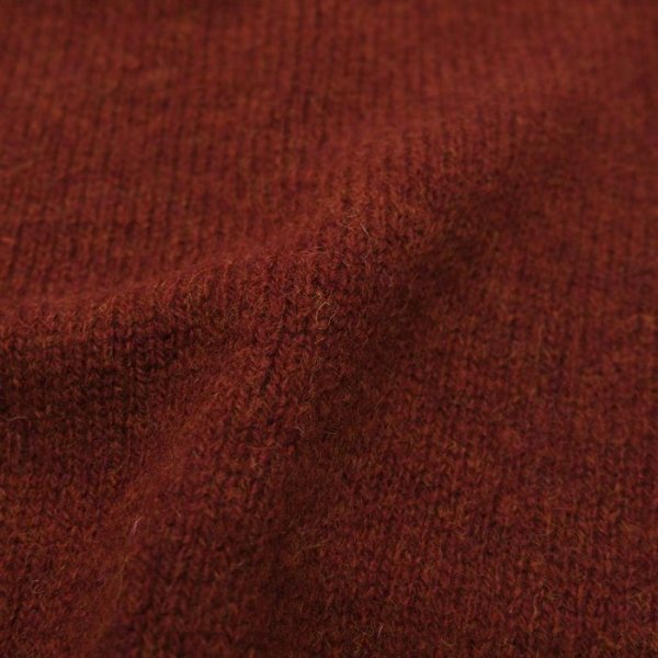 画像6: INVERALLAN(インバーアラン)Crew Neck Saddle Shoulder Sweater(クルーネックサドルショルダーセーター)"Supersoft Shetland" / Blaze(ダークレッド) (6)