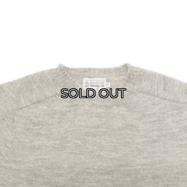 画像3: INVERALLAN（インバーアラン）Crew Neck Saddle Shoulder Sweater（クルーネックサドルショルダーセーター）"Voe True Shetland" / Silver（シルバー） (3)