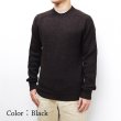 画像8: INVERALLAN（インバーアラン）Crew Neck Saddle Shoulder Sweater（クルーネックサドルショルダーセーター）Voe True Shetland/Black（ブラック）※サイズ40のみ (8)