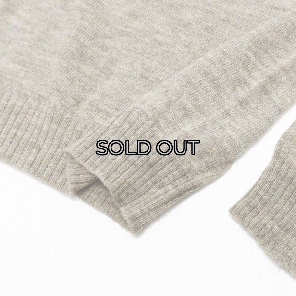 画像5: INVERALLAN（インバーアラン）Crew Neck Saddle Shoulder Sweater（クルーネックサドルショルダーセーター）"Voe True Shetland" / Silver（シルバー） (5)