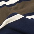 画像6: ＜OUTLET＞BARBARIAN（バーバリアン）クラシック ラガーシャツ（CENTER STRIPES）”旧モデル” / Navy×Ivory×Moss（ネイビー×アイボリー×モスグリーン）※Sサイズのみ (6)