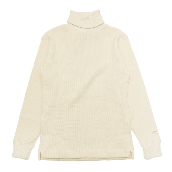 画像1: Nigel Cabourn（ナイジェル・ケーボン）TURTLE NECK SHIRT（タートルネックシャツ）WAFFLE/Ivory（アイボリー） (1)