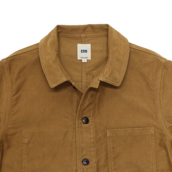 画像2: F.O.B FACTORY(エフオービーファクトリー)FRENCH MOLESKIN JACKET(フレンチモールスキンジャケット)HEAVY MOLESKIN/Khaki(カーキ) (2)
