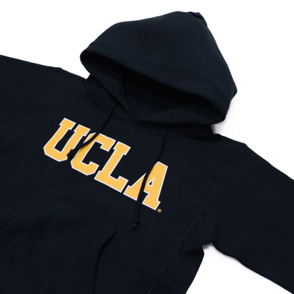 画像4: 『OUTLET』Champion（チャンピオン）REVERSE WEAVE PULLOVER HOODED SWEATSHIRT・Made in USA（リバースウィーブプルオーバースウェットパーカー・アメリカ製）"UCLA" / Navy（ネイビー）※Sサイズのみ (4)