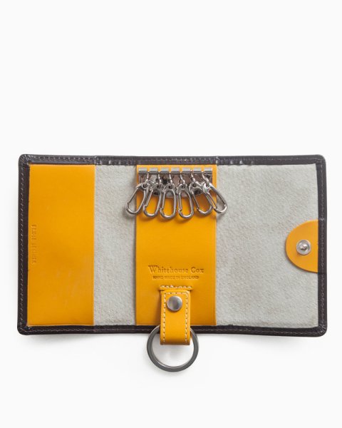 画像2: Whitehouse Cox(ホワイトハウスコックス)S9692 Key Case with Ring(キーケース)/Espresso×Yellow(エスプレッソ×イエロー) (2)