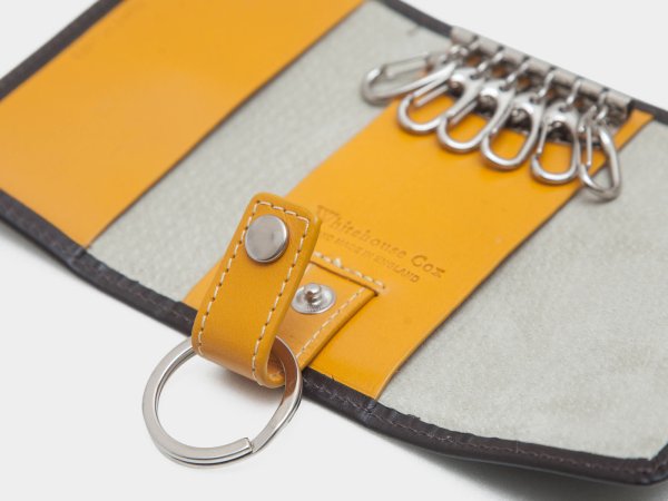 画像5: Whitehouse Cox(ホワイトハウスコックス)S9692 Key Case with Ring(キーケース)/Espresso×Yellow(エスプレッソ×イエロー) (5)