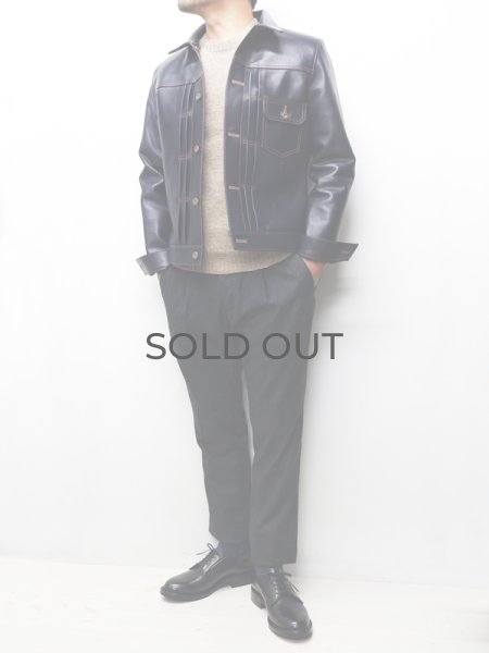 画像15: Y'2 LEATHER（ワイツーレザー）INDIGO HORSE 1st Type Jacket（インディゴホースファーストタイプジャケット）/ Indigo（インディゴ） (15)