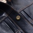 画像6: Y'2 LEATHER（ワイツーレザー）INDIGO HORSE 1st Type Jacket（インディゴホースファーストタイプジャケット）/Indigo（インディゴ） (6)