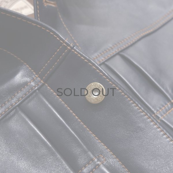 画像6: Y'2 LEATHER（ワイツーレザー）INDIGO HORSE 1st Type Jacket（インディゴホースファーストタイプジャケット）/ Indigo（インディゴ） (6)