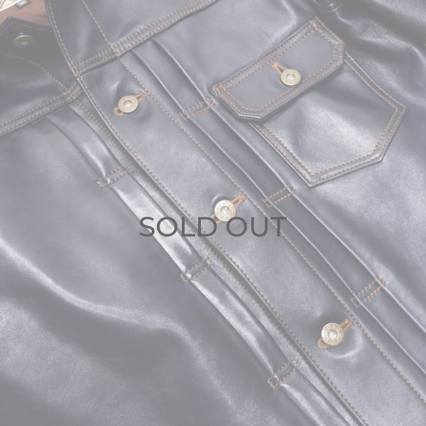 画像5: Y'2 LEATHER（ワイツーレザー）INDIGO HORSE 1st Type Jacket（インディゴホースファーストタイプジャケット）/ Indigo（インディゴ） (5)