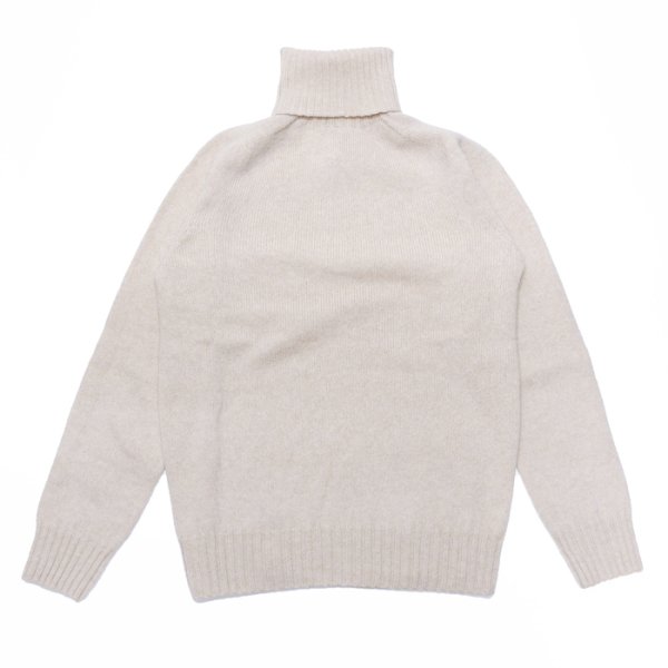 画像1: INVERALLAN（インバーアラン）Roll Neck Saddle Shoulder Sweater（ロールネックサドルショルダーセーター）Geelong Lambswool/Swansdown（オフホワイト）※サイズ38のみ (1)