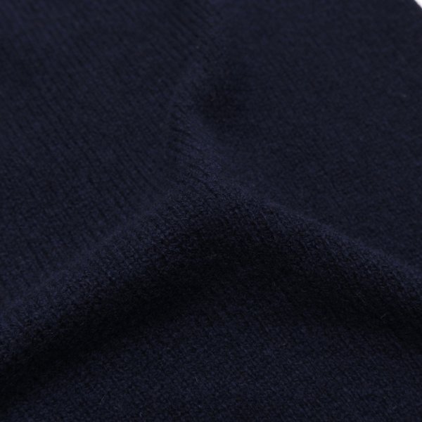 画像6: INVERALLAN（インバーアラン）Roll Neck Saddle Shoulder Sweater（ロールネックサドルショルダーセーター）"Geelong Lambswool" / Nero Navy（ブラックネイビー） (6)