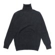 画像1: INVERALLAN（インバーアラン）Roll Neck Saddle Shoulder Sweater（ロールネックサドルショルダーセーター）Geelong Lambswool/Charcoal（チャコールグレー） (1)