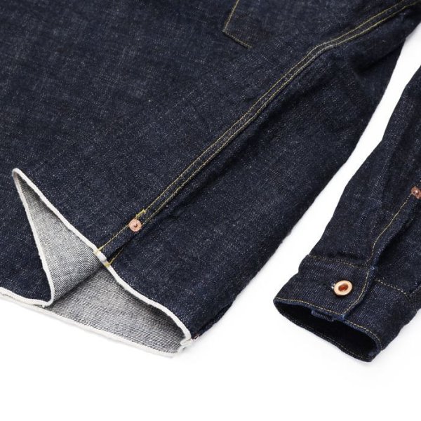 画像4: F.O.B FACTORY(エフオービーファクトリー)G-3 DENIM P.O JK(G-3デニムプルオーバージャケット)"14oz G3 Selvedge Supima" / Indigo(インディゴ)※One Wash (4)