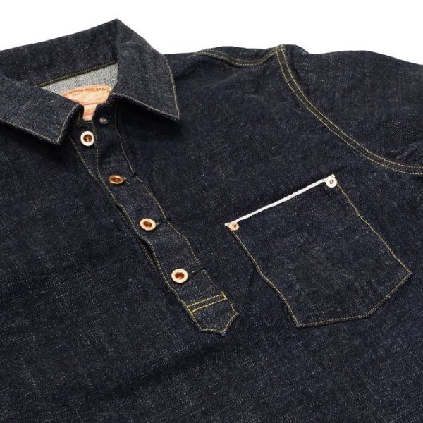 画像3: F.O.B FACTORY(エフオービーファクトリー)G-3 DENIM P.O JK(G-3デニムプルオーバージャケット)"14oz G3 Selvedge Supima" / Indigo(インディゴ)※One Wash (3)