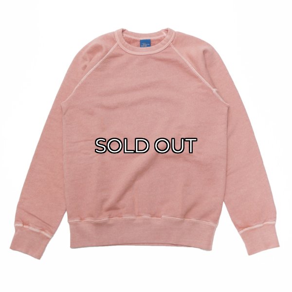 画像1: Good On（グッドオン）Raglan Crew Neck Sweat（ラグランクルーネックスウェット）"Pigment Dye"/Coral（コーラル） (1)