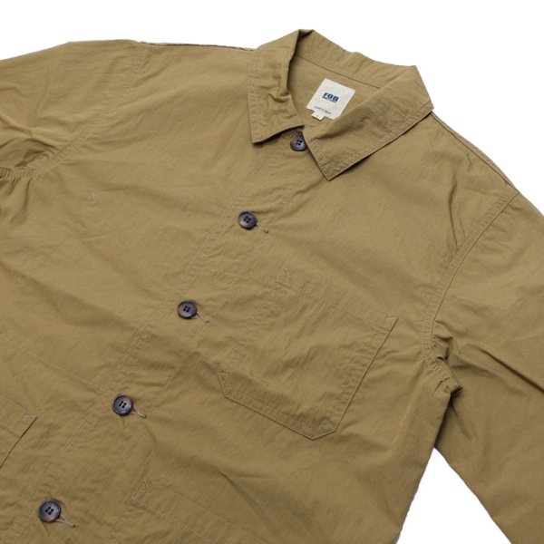 画像3: F.O.B FACTORY（エフオービーファクトリー）FRENCH SHIRT JACKET（フレンチシャツジャケット）"COTTON NYLON" / Khaki（カーキ） (3)