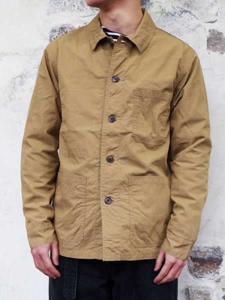 画像7: F.O.B FACTORY（エフオービーファクトリー）FRENCH SHIRT JACKET（フレンチシャツジャケット）"COTTON NYLON" / Khaki（カーキ） (7)