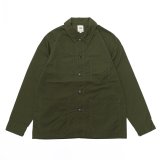 F.O.B FACTORY（エフオービーファクトリー）FRENCH SHIRT JACKET（フレンチシャツジャケット）"COTTON NYLON" / Olive（オリーブ）