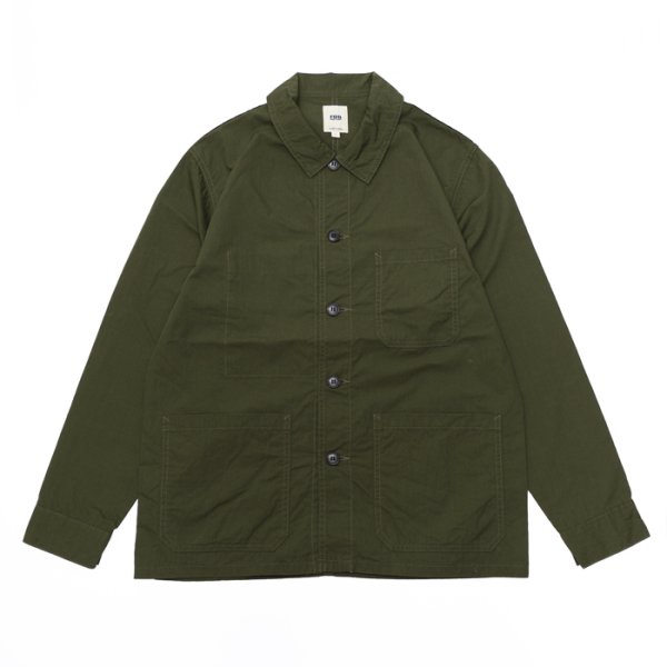 画像1: F.O.B FACTORY（エフオービーファクトリー）FRENCH SHIRT JACKET（フレンチシャツジャケット）COTTON NYLON/Olive（オリーブ） (1)