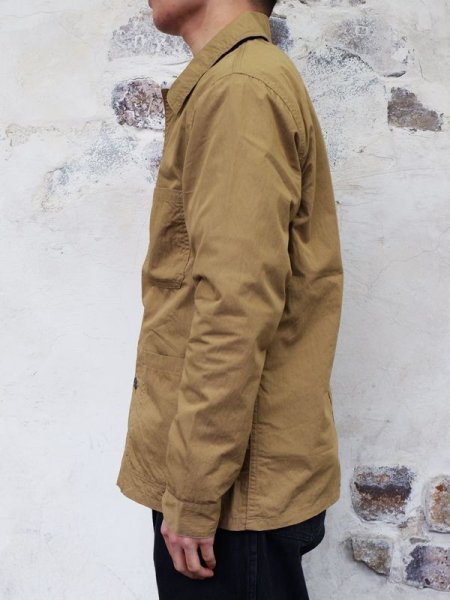 画像8: F.O.B FACTORY（エフオービーファクトリー）FRENCH SHIRT JACKET（フレンチシャツジャケット）"COTTON NYLON" / Khaki（カーキ） (8)