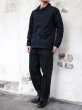 画像10: F.O.B FACTORY（エフオービーファクトリー）FRENCH SHIRT JACKET（フレンチシャツジャケット）COTTON NYLON/Navy（ネイビー） (10)